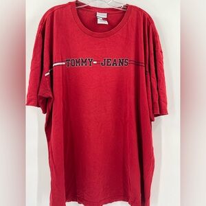 VINTAGE Tommy Hilfiger Red Men's Shirt XXL